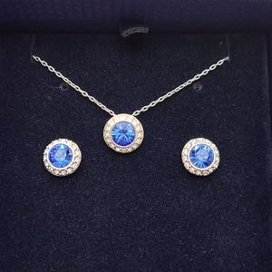 SWAROVSKI Angelic Sapphire Earrings and Necklace
